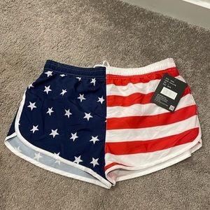 Men’s Uzzi Lined Short Swim Shorts American Flag Size L